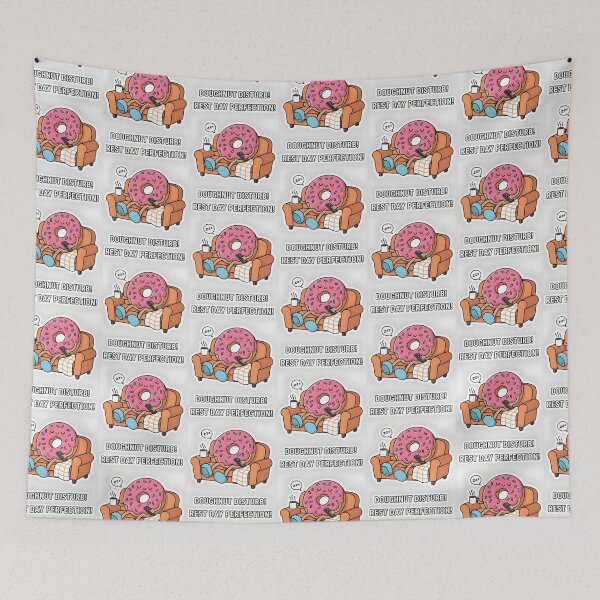 Item preview, Cute Rest Day Doughnut Gym Comfort Food Cartoon designed and sold by AestheticCore Designs.