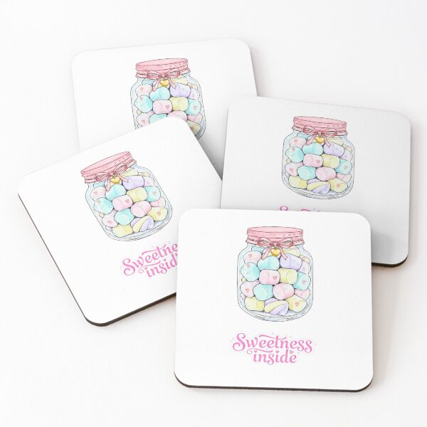 Item preview, Kawaii Marshmallow Jar Sticker | Pastel Sweet Treats and Hearts designed and sold by GingyB.