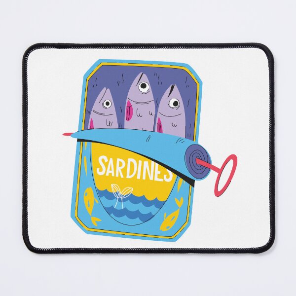 Item preview, Colorful Sardine Can – Retro Fish Packaging Illustration designed and sold by PIXEL POP DESIGNS - Beyond the Norm!.