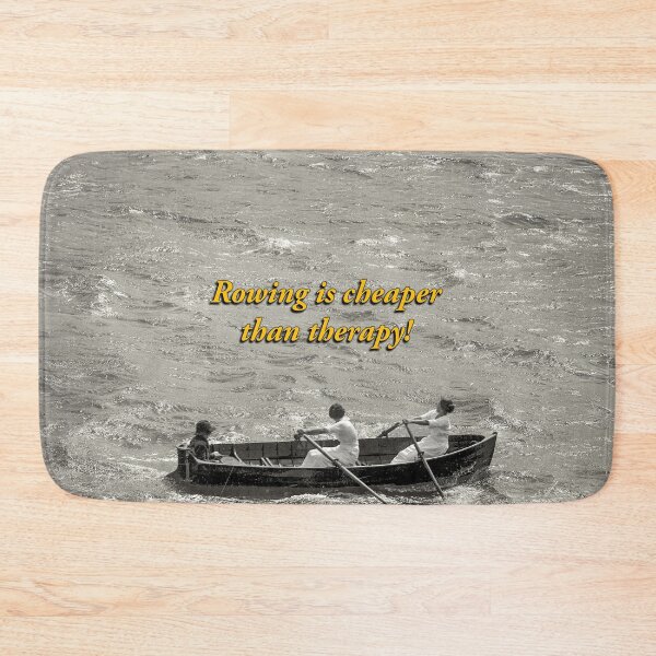 Item preview, Rowing Is Cheaper Than Therapy Vintage Art designed and sold by Michael van der Hoorn.