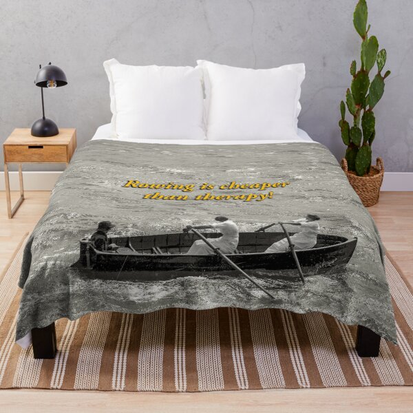 Item preview, Rowing Is Cheaper Than Therapy Vintage Art designed and sold by Michael van der Hoorn.