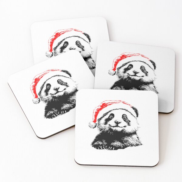 Item preview, Panda wearing a Santa hat designed and sold by JollyCritters.