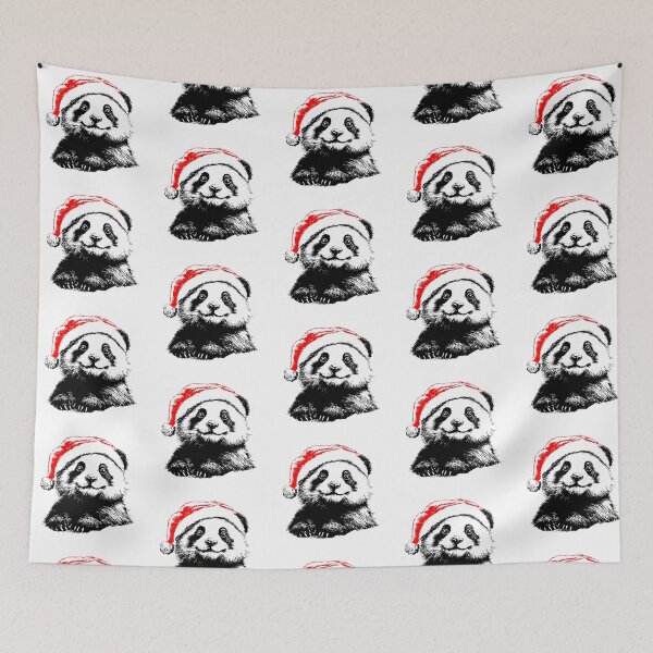 Item preview, Panda wearing a Santa hat designed and sold by JollyCritters.