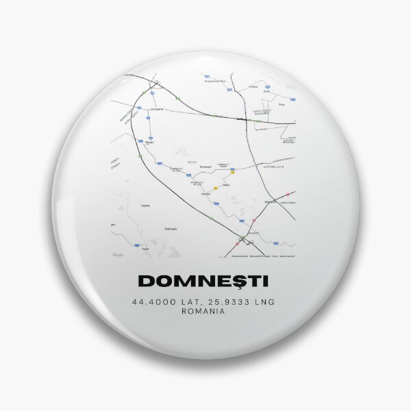 Item preview, Domnești Romania Map Print | Minimal Line Art | Elegant City Illustration designed and sold by RM-Journey.