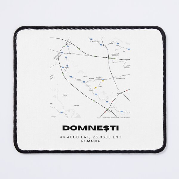 Item preview, Domnești Romania Map Print | Minimal Line Art | Elegant City Illustration designed and sold by RM-Journey.