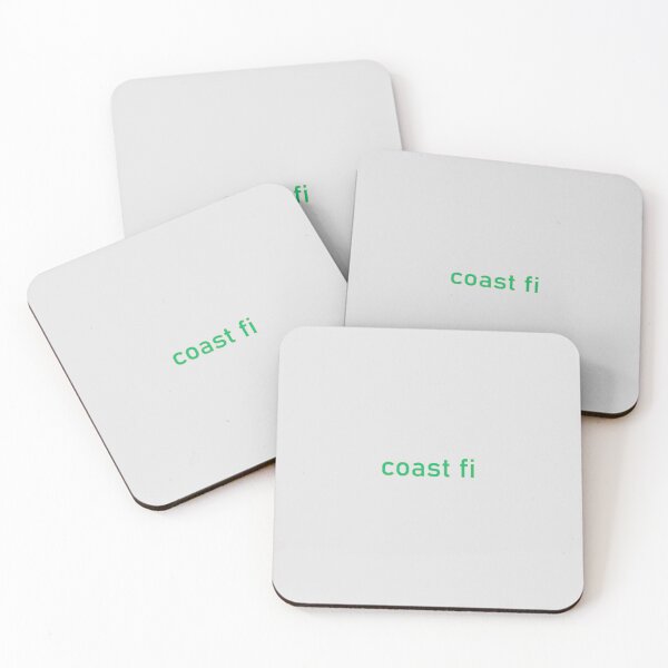 Item preview, Coast FI Minimalist Typography - Teal designed and sold by glategan.