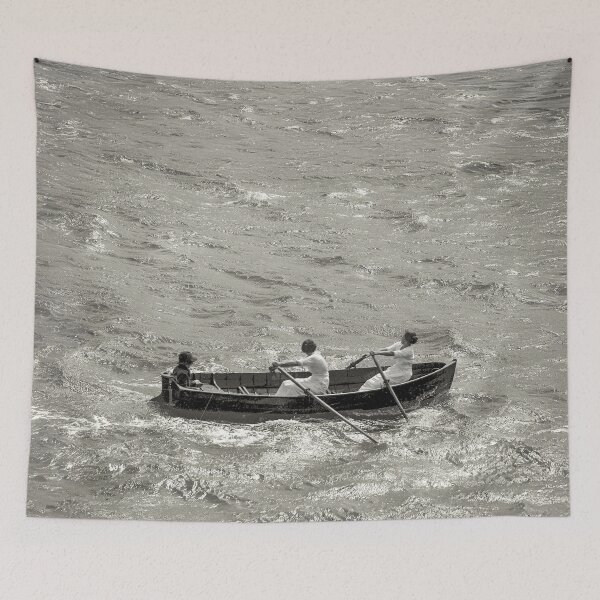 Item preview, Vintage Rowing Boat on Open Water Art designed and sold by Michael van der Hoorn.
