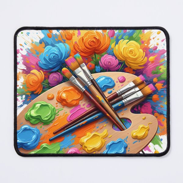 Item preview, Explosive Pop Art Palette & Brushes: Neon Abstract Floral Paint Splatter designed and sold by VibranPalette.