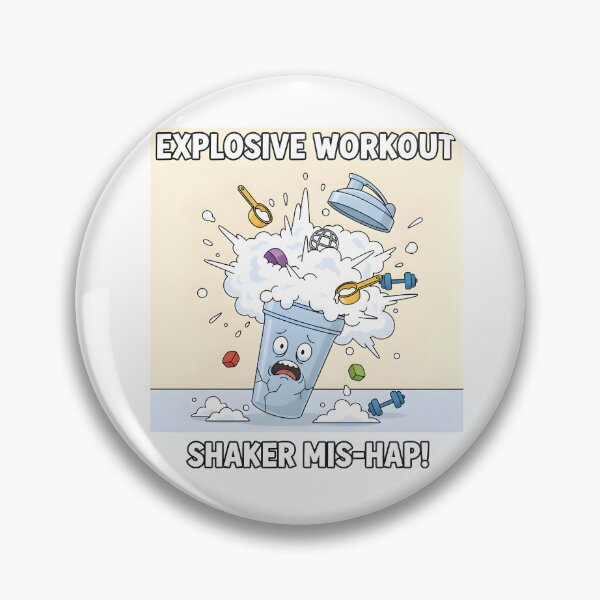 Item preview, Protein Shake Disaster Funny Cartoon Gym Meme designed and sold by AestheticCore Designs.