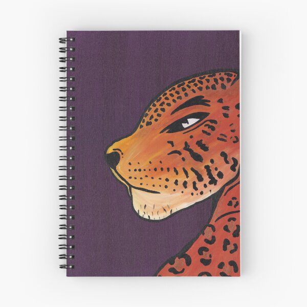 Item preview, The African Leopard - Bold animal portrait canvas painting designed and sold by alanamaeart.