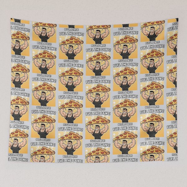 Item preview, Pizza Overhead Press Funny Weightlifting Food Meme designed and sold by AestheticCore Designs.