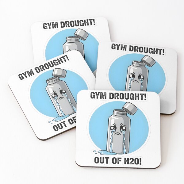 Item preview, Sad Empty Crying Water Bottle Gym Humor Cartoon designed and sold by AestheticCore Designs.