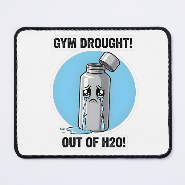 Item preview, Sad Empty Crying Water Bottle Gym Humor Cartoon designed and sold by AestheticCore Designs.