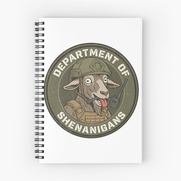 Item preview, Department Of Shenanigans Funny Tactical Goat Military Morale Patch designed and sold by Mason-Pride.