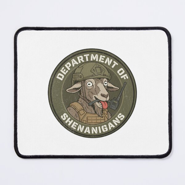 Item preview, Department Of Shenanigans Funny Tactical Goat Military Morale Patch designed and sold by Mason-Pride.