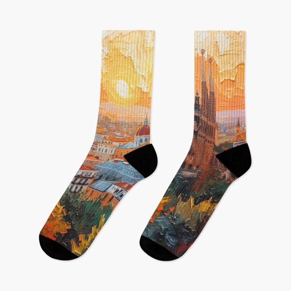Item preview, Barcelona Sunset with Sagrada Familia designed and sold by Modern-Tropical.