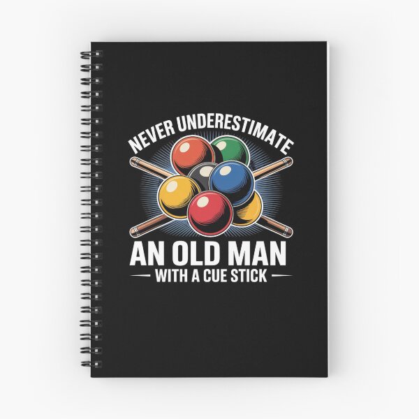 Item preview, Old Man Cue Stick Humor Billiards Pool Player Comedy Design designed and sold by MagicSD Designs.
