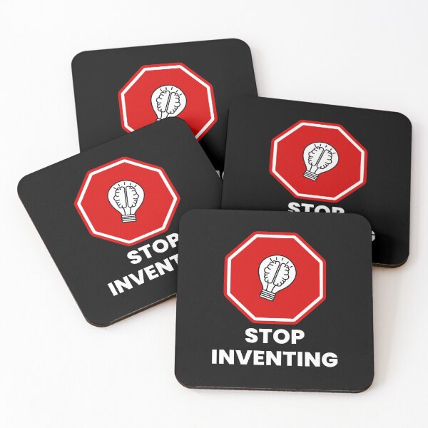 Item preview, Stop Inventing (white) - Carlos Sainz designed and sold by IshtArt.