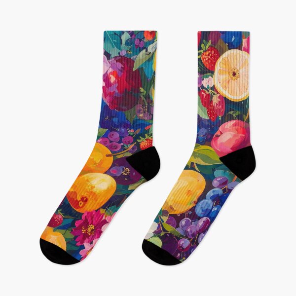 Item preview, Vibrant Fruit & Floral Pattern • Abstract Painterly Design • Colorful Botanical Seamless Art designed and sold by baheeya.