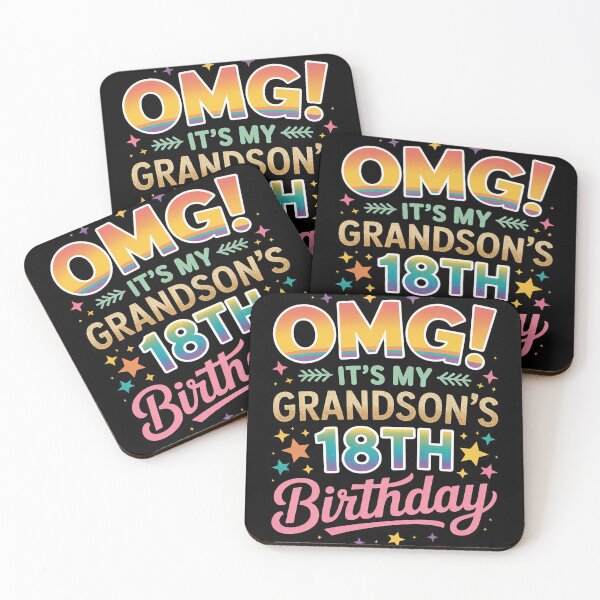 Item preview, OMG It's My Grandson's 18th Birthday Sweet 18 Years Old designed and sold by genkihikki.