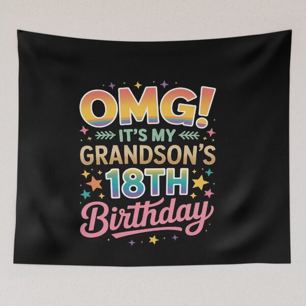 Item preview, OMG It's My Grandson's 18th Birthday Sweet 18 Years Old designed and sold by genkihikki.