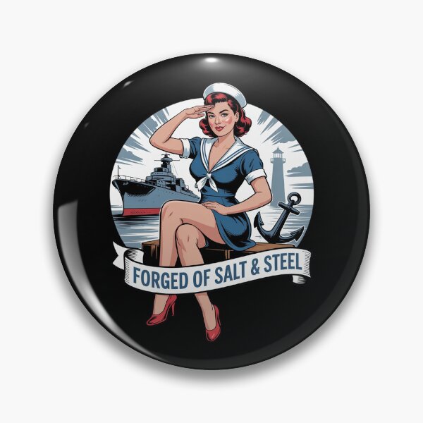 Item preview, On Back Forged of Salt and Steel Naval Ships Pinup Girl designed and sold by genkihikki.