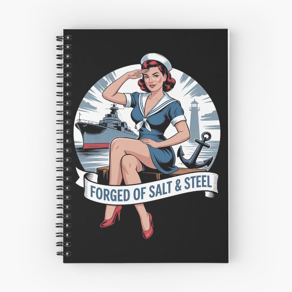 Item preview, On Back Forged of Salt and Steel Naval Ships Pinup Girl designed and sold by genkihikki.