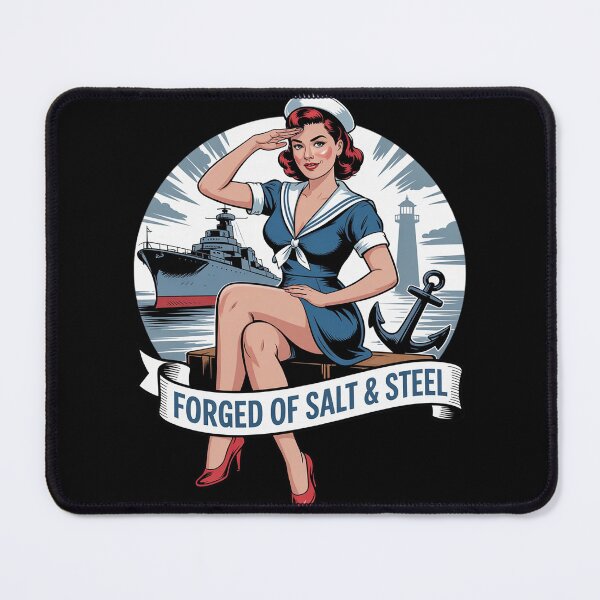 Item preview, On Back Forged of Salt and Steel Naval Ships Pinup Girl designed and sold by genkihikki.