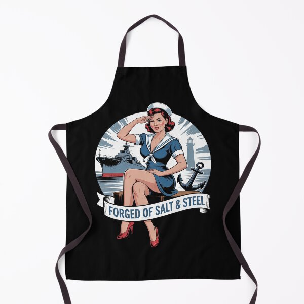 Item preview, On Back Forged of Salt and Steel Naval Ships Pinup Girl designed and sold by genkihikki.