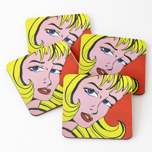 Item preview, Blonde Pop Art - Retro Comic Style Painting designed and sold by alanamaeart.