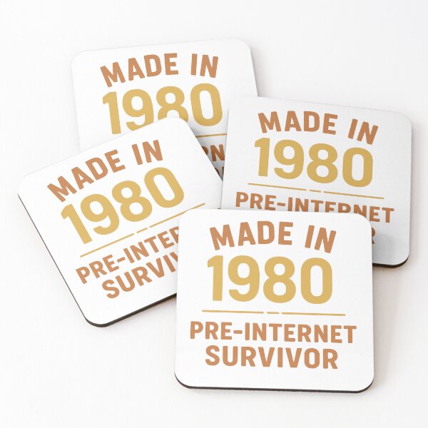 Item preview, Made in 1980 – Pre-Internet Survivor Vintage Design designed and sold by Meandmyshop.