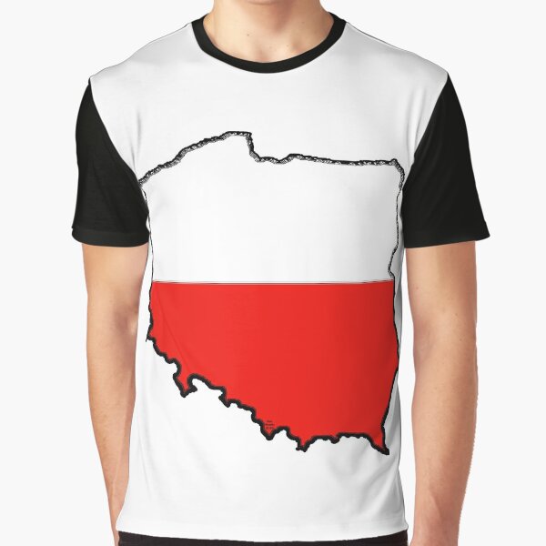 Poland Map With Print Flag\