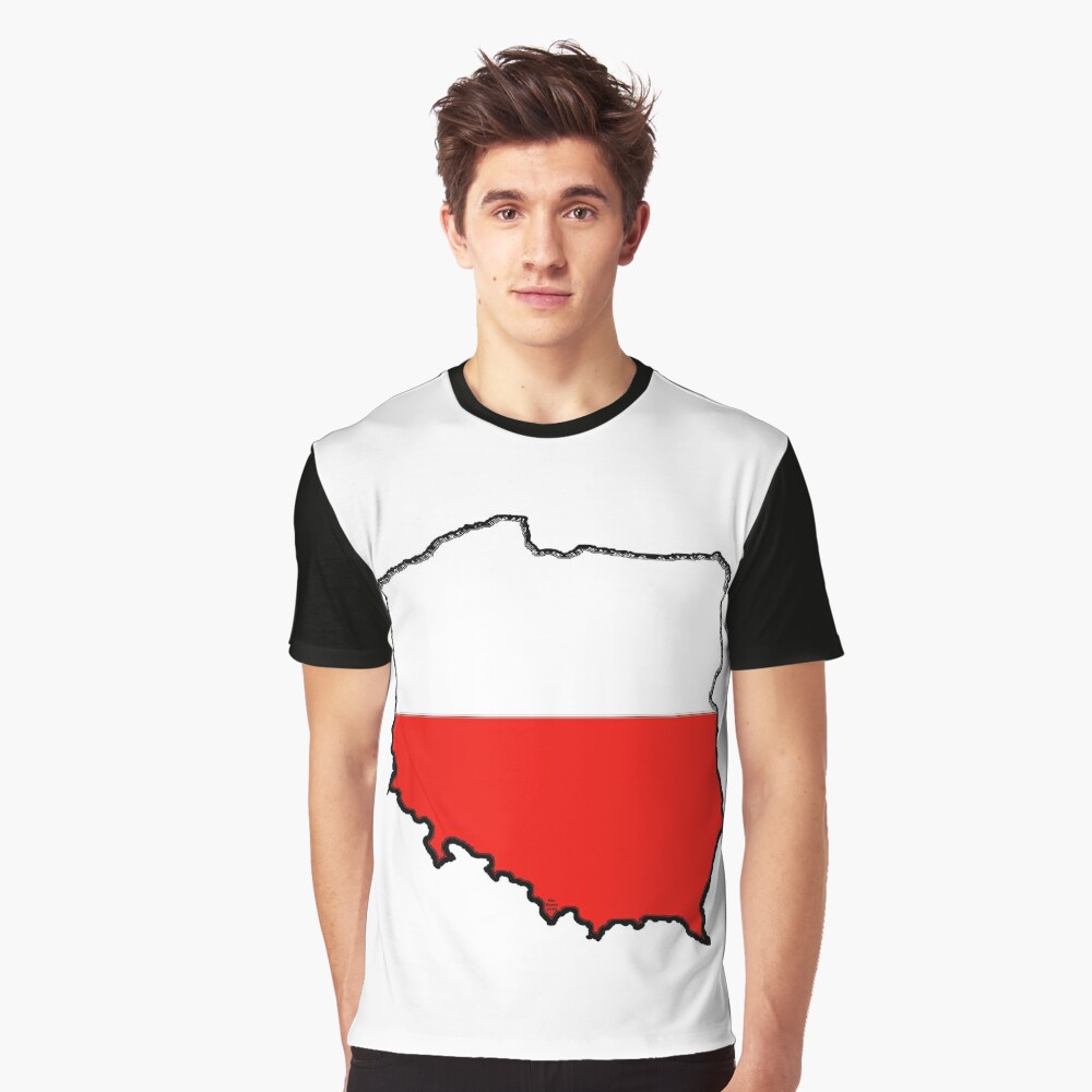 Poland Map With Polish Flag\