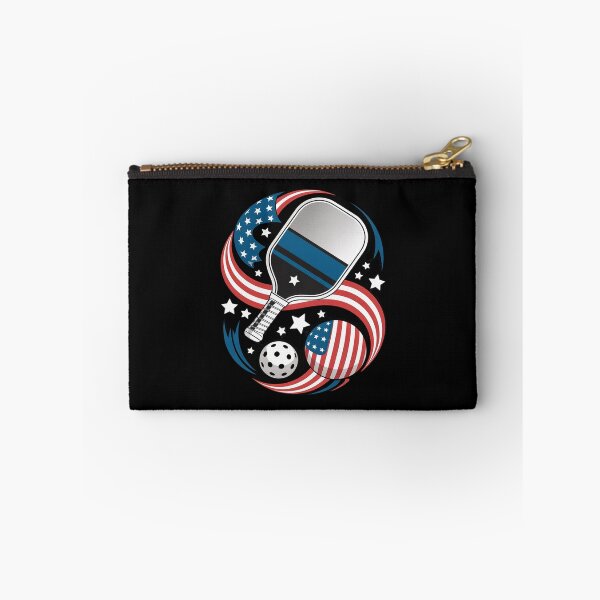 Item preview, on Back Patriotic Stars Stripes USA Flag Pickleball Women Kids Men designed and sold by ProudForFunny.
