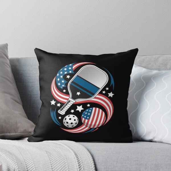 Item preview, on Back Patriotic Stars Stripes USA Flag Pickleball Women Kids Men designed and sold by ProudForFunny.