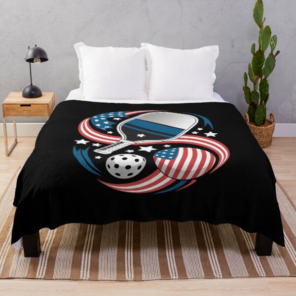 Item preview, on Back Patriotic Stars Stripes USA Flag Pickleball Women Kids Men designed and sold by ProudForFunny.