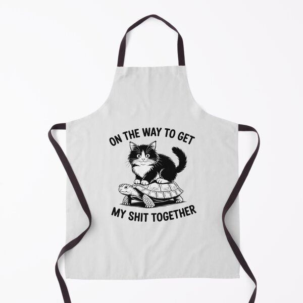 Item preview, On The Way to Get My Shit Together Cat Riding Turtle designed and sold by ProudForFunny.
