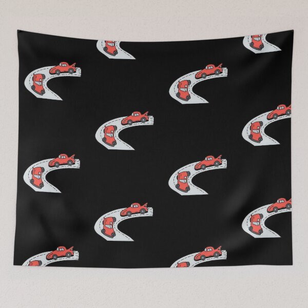 Item preview, Two race cars speeding through a sharp curve on a racetrack_20_side view designed and sold by Aariq.