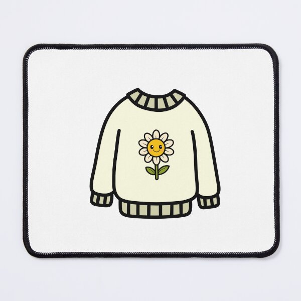 Item preview, Kawaii Daisy Flower Sweater Design – Cute Pastel Illustration designed and sold by SunCraftStudio.