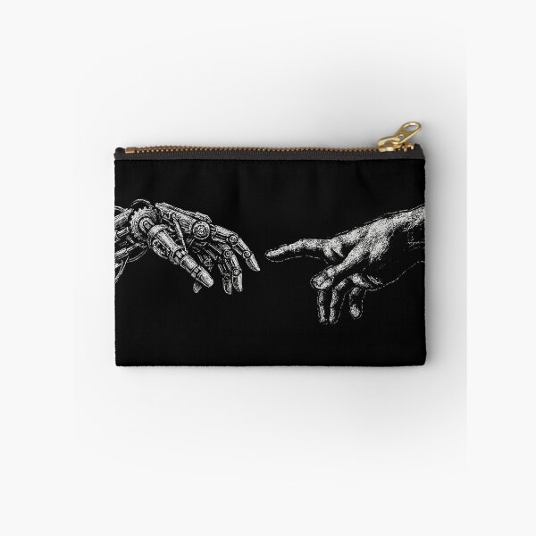 Item preview, The Creation of AI – Robotic Hand and Human Hand Artwork designed and sold by Mortisigil.