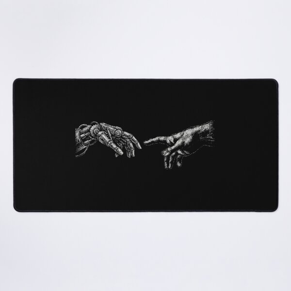 Item preview, The Creation of AI – Robotic Hand and Human Hand Artwork designed and sold by Mortisigil.