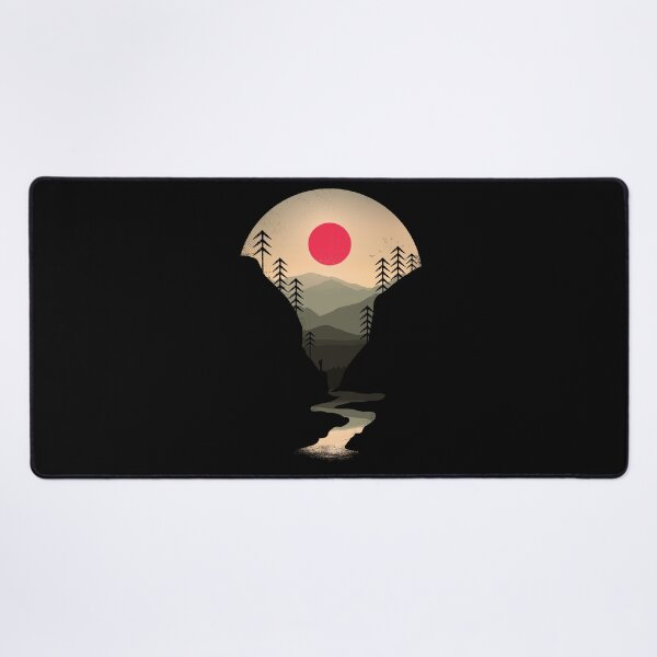 Item preview, Exploring Earth Silhouette landscape hiking forests sunset designed and sold by therocketman.