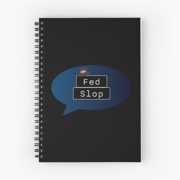 Item preview, Fed Slop Psyop Meme - Internet Culture Satire - Blue Talk Bubble - Black edition designed and sold by Miss Cutie Designs.