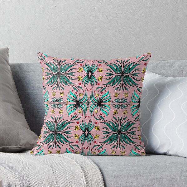 Item preview, Tropical Floral Repeating Pattern Red Tulips Yellow Daisies designed and sold by HydrangeaDelMar.