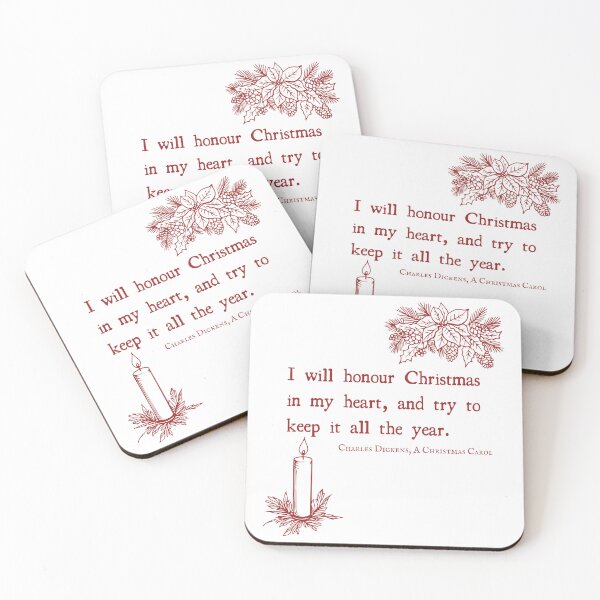 Item preview, Christmas Carol text quote by Charles Dickens designed and sold by Luxe Cybertrash.