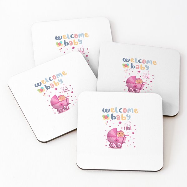 Item preview, Welcome Baby — It’s a Girl! Sweet Pink Newborn Celebration Design” designed and sold by Fouziaart08.