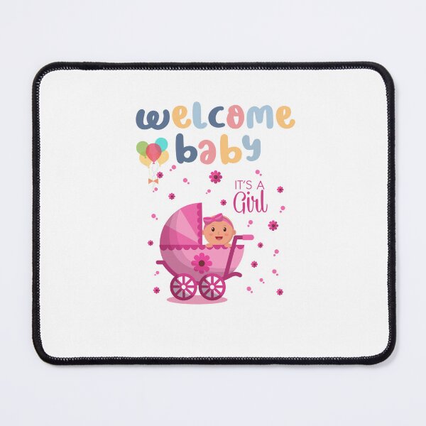Item preview, Welcome Baby — It’s a Girl! Sweet Pink Newborn Celebration Design” designed and sold by Fouziaart08.