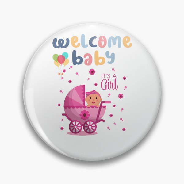 Item preview, Welcome Baby — It’s a Girl! Sweet Pink Newborn Celebration Design” designed and sold by Fouziaart08.