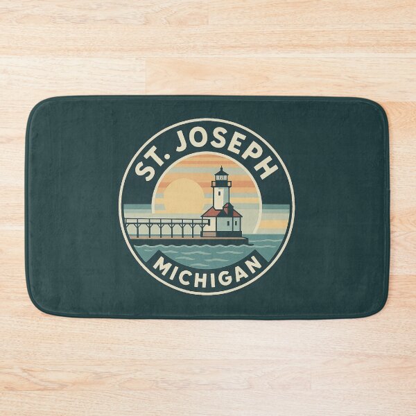 Item preview, St. Joseph Michigan Lighthouse Sunset Circular Badge designed and sold by American Travels.