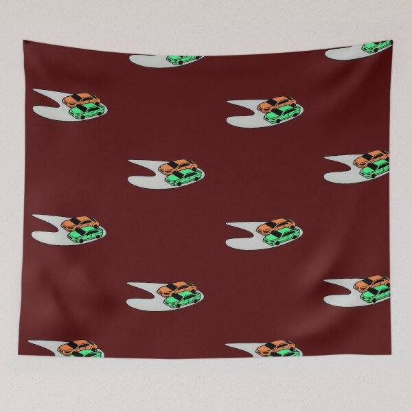 Item preview, Two race cars speeding through a sharp curve on a racetrack_21_side view designed and sold by Aariq.